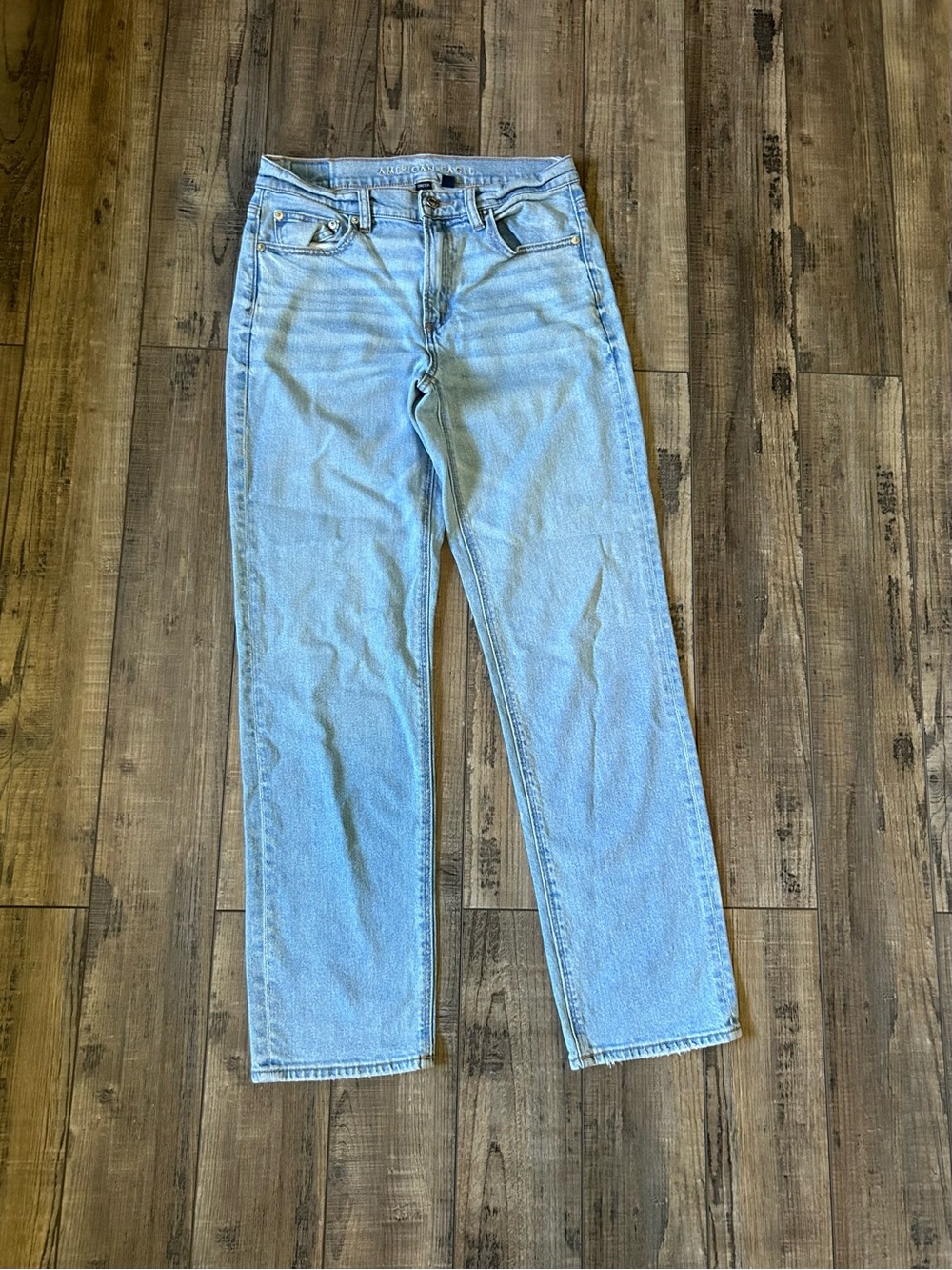 American Eagle Outfitters Light Blue Women's Straight-Leg Jeans
